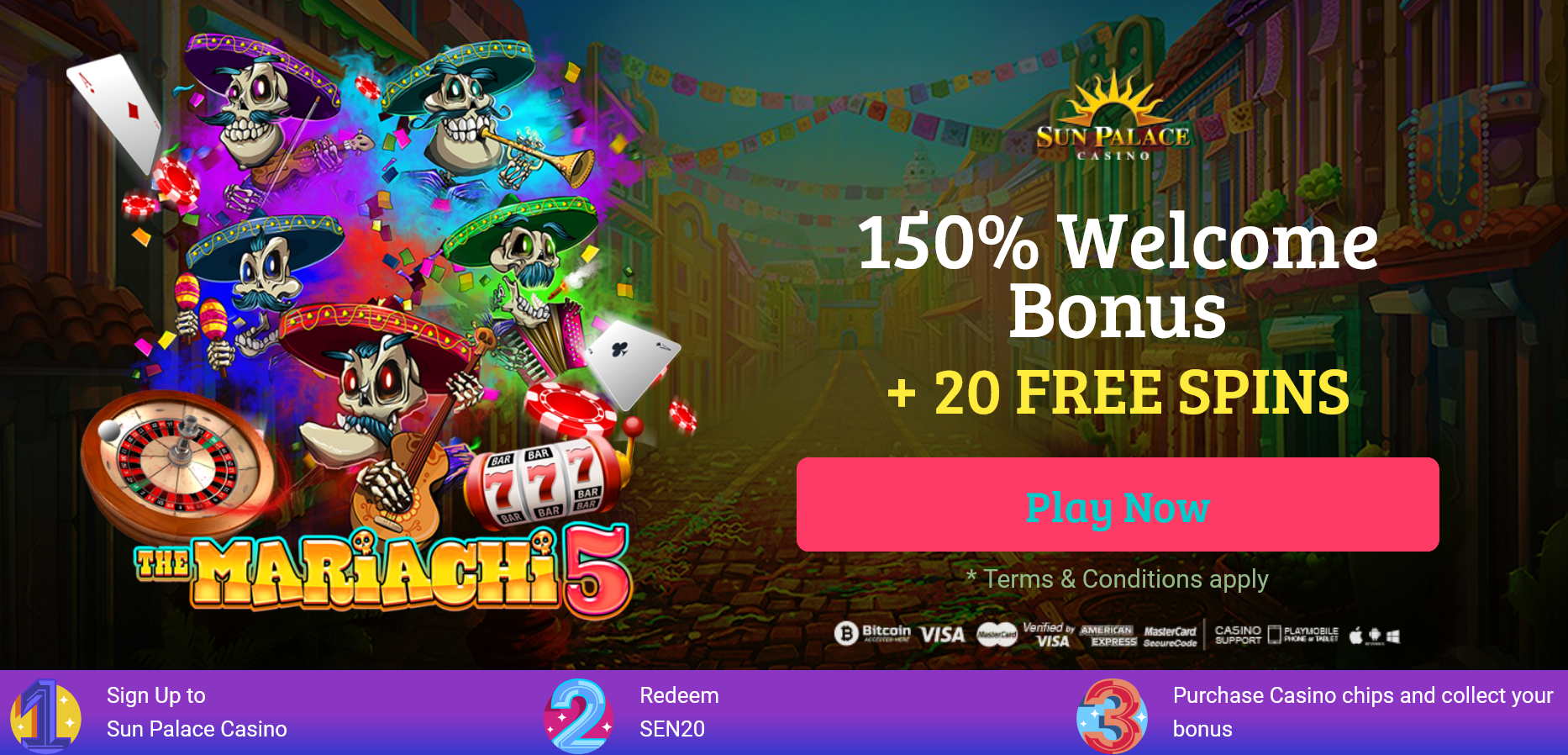 150% WELCOME BONUS | + 20 FREE SPINS